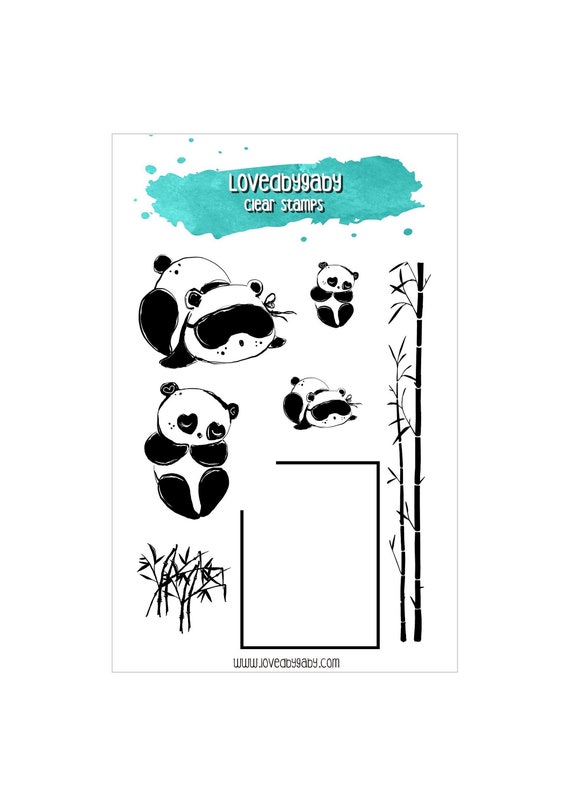 LovedbyGaby clear stamps "Panda"