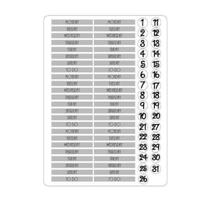 LovedbyGaby stickers for the A6 TN boxes &quot;headers and dates&quot;