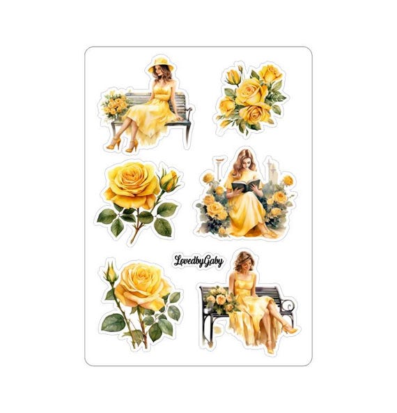 LovedbyGaby stickers Shabby Yellow