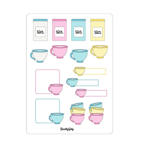 LovedbyGaby stickers "teacups"