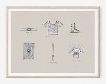 Armor of God, DIGITAL PRINT!, Ephesians 6:13-17, Bible print, Jesus Art, Bible Poster, Full Armor of God, Bible Verse Print, Shield of Faith