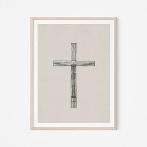 Cross Minimalist, DIGITAL PRINT, Jesus Art, Jesus WALL art, Jesus print, Bible Art, Bible Poster, Jesus Poster, Cross, Calvary, John 3:16