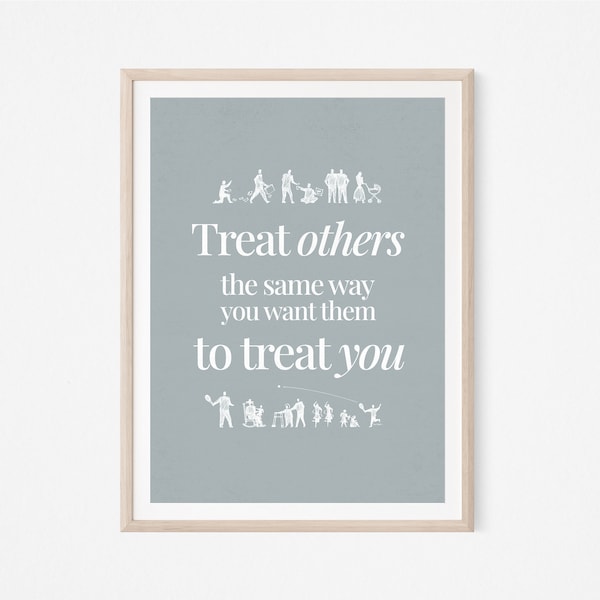 Golden Rule, DIGITAL PRINT, Treat Others, Do Unto Others, WALL art, Luke 6:31, Jesus Art, BibleSketches, Bible Art, Jesus Verse Print, Esv