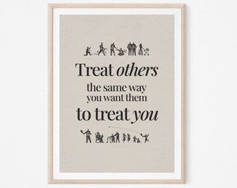 Golden Rule, DIGITAL PRINT, Treat Others, Do Unto Others, WALL art, Luke 6:31, Jesus Art, BibleSketches, Bible Art, Jesus Verse Print, Art