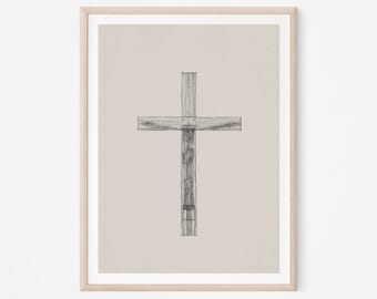 Cross Minimalist, DIGITAL PRINT, Jesus Art, Jesus WALL art, Jesus print, Bible Art, Bible Poster, Jesus Poster, Cross, Calvary, John 3:16