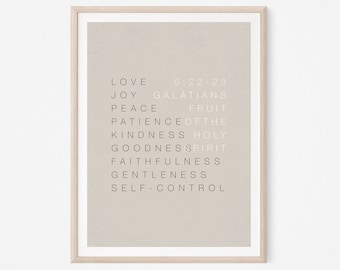 Fruit of the Spirit Wall Art, Bible Verse Printable, Galatians 5:22-23, BIBLE WALL ART, Jesus Art