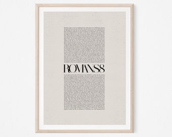 Romans 8, Bible Verse, Christian Wall Art, Faith Print, INSTANT DOWNLOAD, DIGITAL Print, Jesus Art