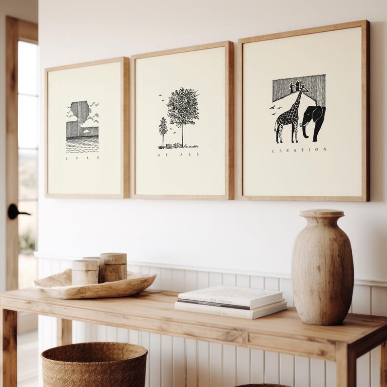 Lord of All Creation, DIGITAL PRINT Set, Homely Bible Art Set, Bible ...