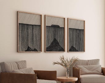 Noah High Mountains Covered, DIGITAL PRINT, Noah's Ark Print, Creation Wall Art, Artful Bible Story, Christian Walle Arte, Bible Minimaliste