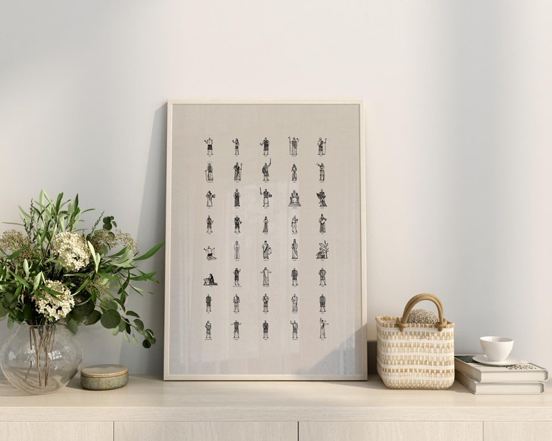 40 Bible Characters, DIGITAL PRINT!, Scripture Art, Bible Story Wall Art, People in Bible History, Adam, David, Abraham, Jesus Art, Israel