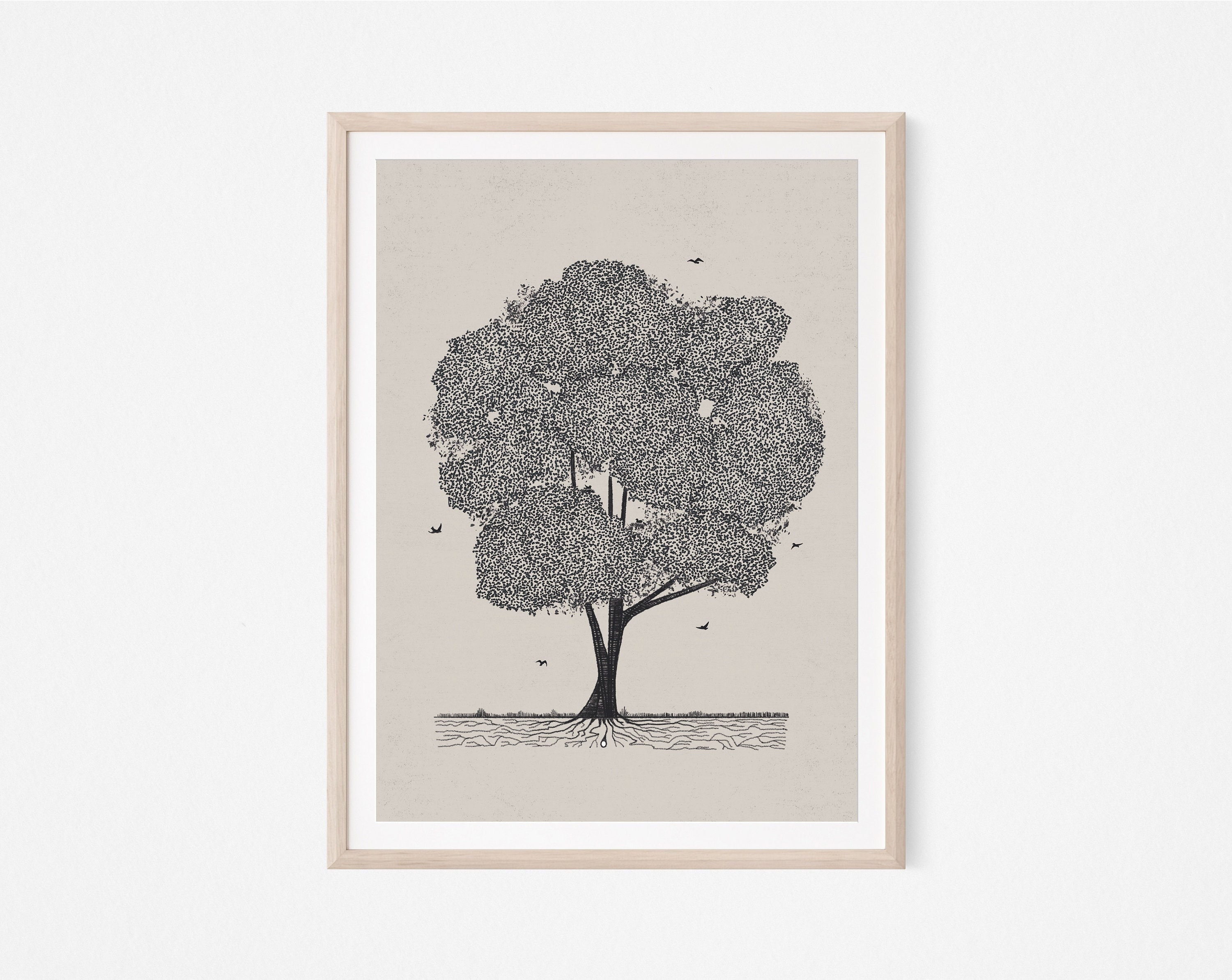 Parable of the Mustard Seed, DIGITAL PRINT!, Kingdom of Heaven, Christian Art, Jesus Poster, Bible Verse WALL art, Mustard Tree, Faith Print