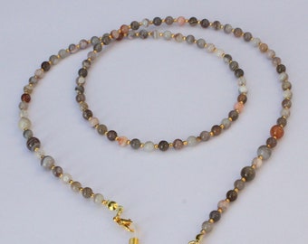 Botswana Agate Gemstone Glasses Chain, Botswana Agate Sunglasses Chain, Gemstone Spectacles Holder, Glasses Holder, Simply Gemstone Range