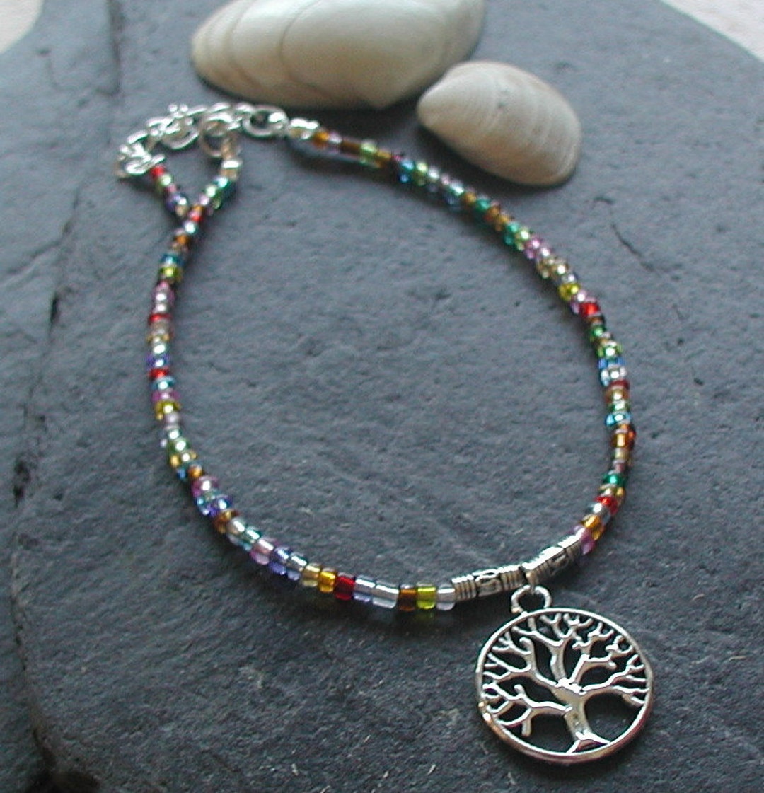 Colourful Glass Seed Beads Charm Anklet Ankle Bracelet - Etsy