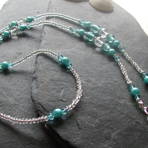 Blue Glass Pearls Glasses Chain Spectacles Holder Glasses Necklace