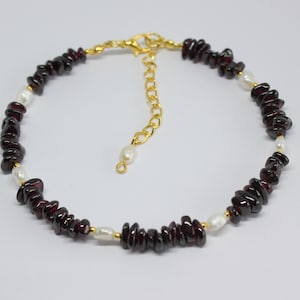 Natural Gemstone Chips and Freshwater Pearls Choker, Gemstone and Freshwater Pearls Necklace, Gemstones Chips Choker Necklace