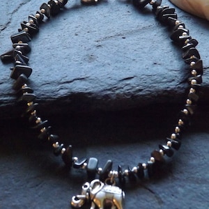 Hematiet Chips Beaded olifant Anklet enkel bedelarmband