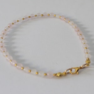 Rose Quartz Gemstone Anklet, Simply Gemstones Anklet, Beach Anklet, Boho Anklet, Ankle Bracelet, Ankle Jewellery
