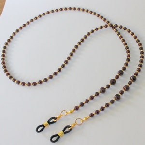 Garnet Gemstone Glasses Chain, Garnet Sunglasses Chain, Gemstone Spectacles Holder, Garnet Glasses Holder, Simply Gemstone Range