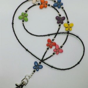 ID Schlüsselband helle Schmetterling handgemachte Kreuzfahrt Badge Halter Arbeit Schlüsselband Pass Karte Geschenk für ihre Karte-Halter-Zubehör