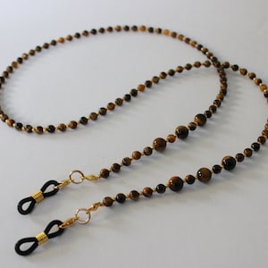 Tiger Eye Gemstone Glasses Chain, Tiger Eye Sunglasses Chain, Gemstone Spectacles Holder, Glasses Holder, Simply Gemstone Range