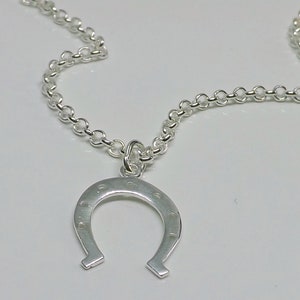 Sterling Silver Lucky Horseshoe Anklet Ankle Bracelet Bridal Anklet Horse Lover Anklet Gift for Her
