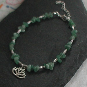 Grüne Aventurin Edelsteine Charme Fußkette Fußkettchen wählen Charme