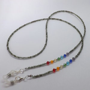 Rainbow Crystals Glasses Chain Eyeglasses Chain Sunglasses Chain Gift for Her