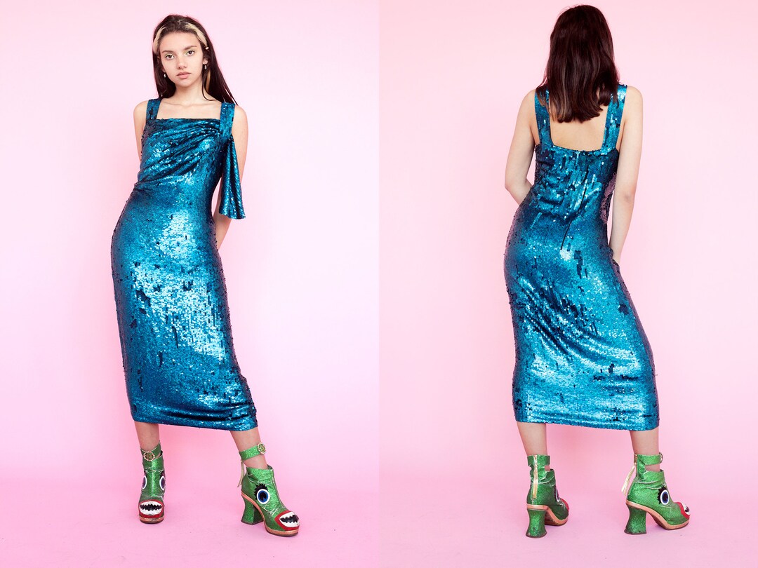 Ashish Sequinned Dress STUNNING Sparkly Dress Designer Etsy