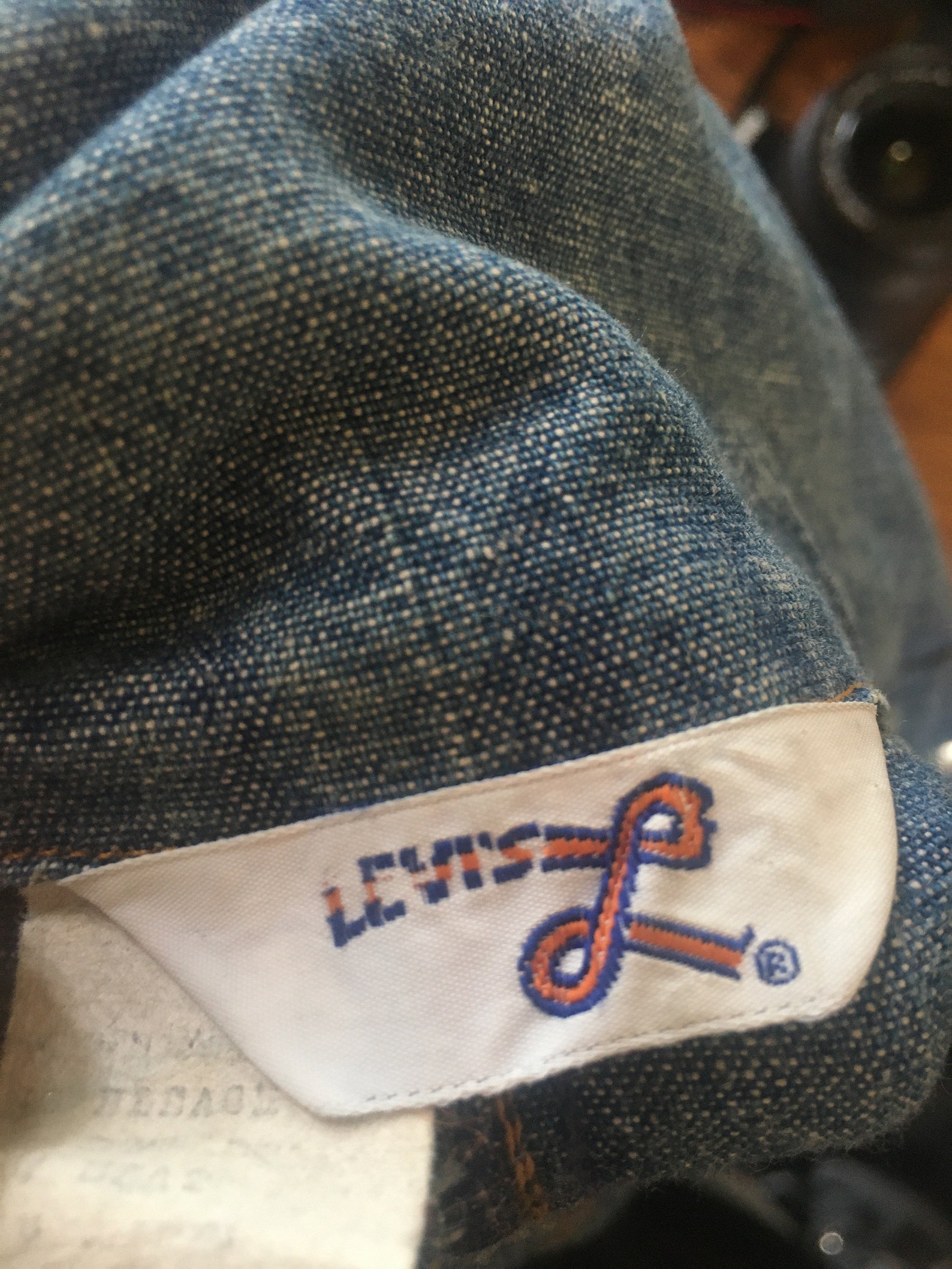 Super Super Rare Levis Label Western 1970s Vintage Blue Cropped Denim ...