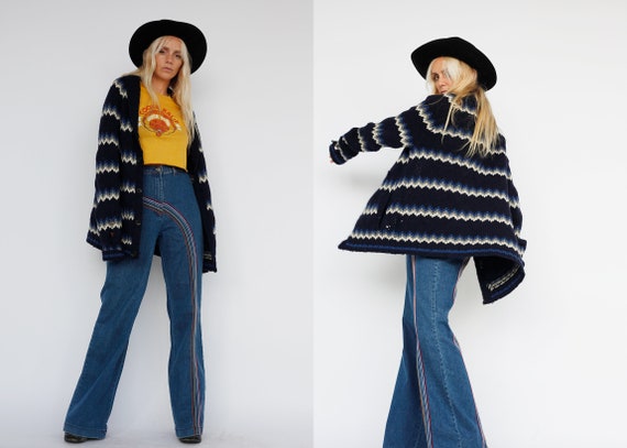 Vtg 90's Oversized Navajo Southwestern Chunky Knit