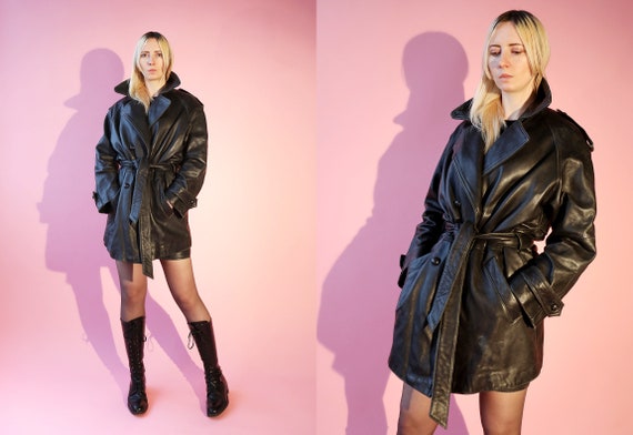 Vintage 1980s Oversized Black 100% Real Quality Le