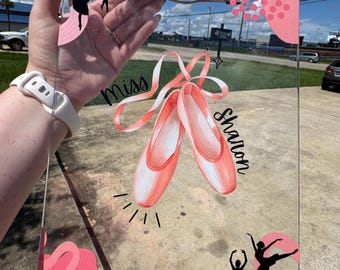 Custom Dance Coach Clipboard: Personalized Acrylic Stationery Gift -- MAILED FAST!