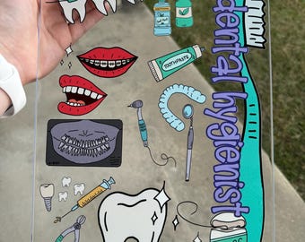 Custom Dental Career Clipboard: Personalized Acrylic Stationery Gift -- MAILED FAST!