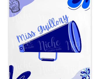 Custom Cheer Coach Clipboard: Personalized Acrylic Stationery Gift -- MAILED FAST!