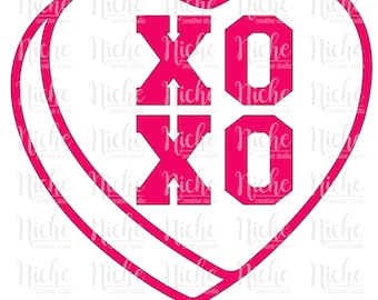XOXO Candy Heart | Digital Download | SVG | PNG |