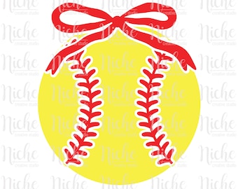 Baseball & Softball Bow | Separated Layers | Digital Download | PNG |