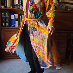 Joseph Amazing Coat - Mutlicolor Regenbogen Patchwork Kostüm Jacke - Bibel Exodus Dream Story - Mittelgroßer Erwachsener oder große Kinder - Mod Groovy