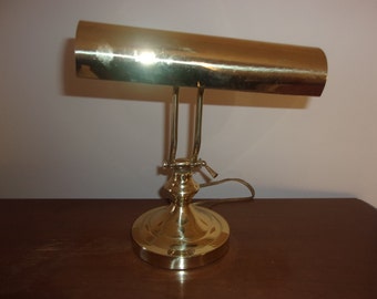 Brass and Marble Piano Lamp Desk Lamp Polished Brass Piano BrassBankers Lamp adjustable lampretro mad man desk lamp