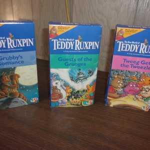 The New World of Teddy Ruxpin RARE VHS Video Tapes.  --  Sold each