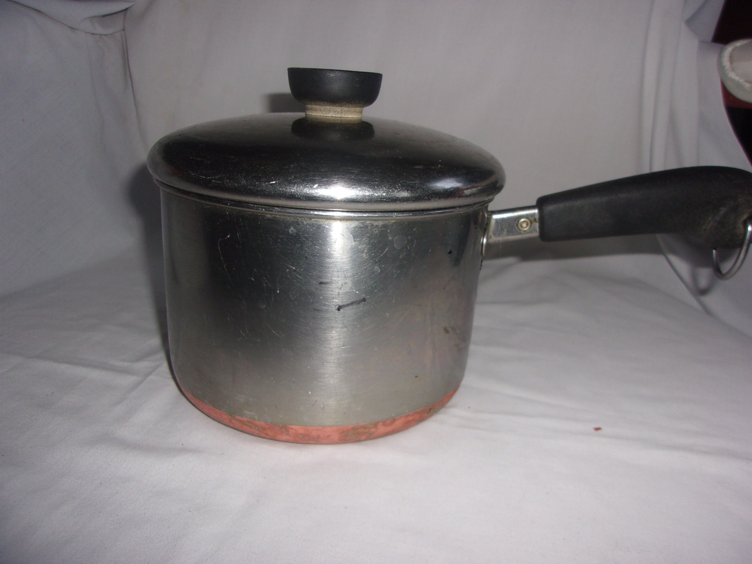 REFURBISHED Vintage Revere Ware Copper Clad 3 qt Saucepan w/Lid [R