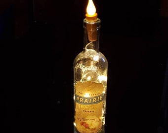 Prairie Farm Handmade Vodka Lighted Bottle / Re-Purposed 1.75L Bottle Light