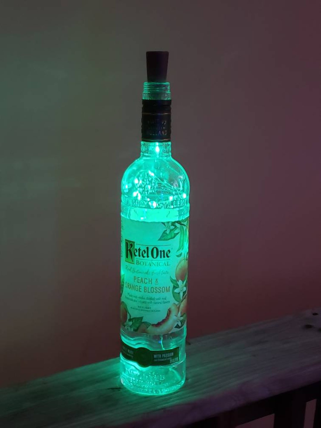 Ketel One Infused Vodka Lighted Bottle / Repurposed 1.75L Etsy