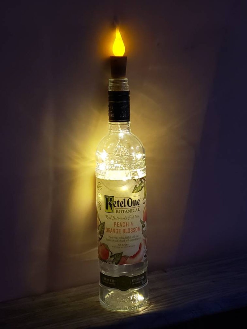 Ketel One Infused Vodka Lighted Bottle / Repurposed 1.75L Etsy