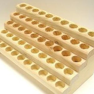 1/3 oz [10 ml] Wooden Plain Roll On Bottles Display Rack [50 Count]