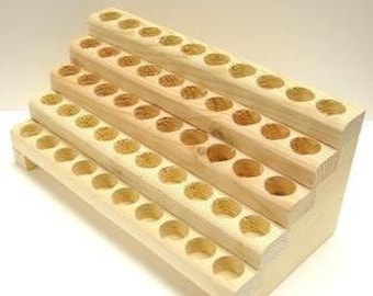 1/3 oz [10 ml] Wooden Plain Roll On Bottles Display Rack [50 Count]