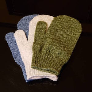 Mitaines de bain/gants de douche exfoliants