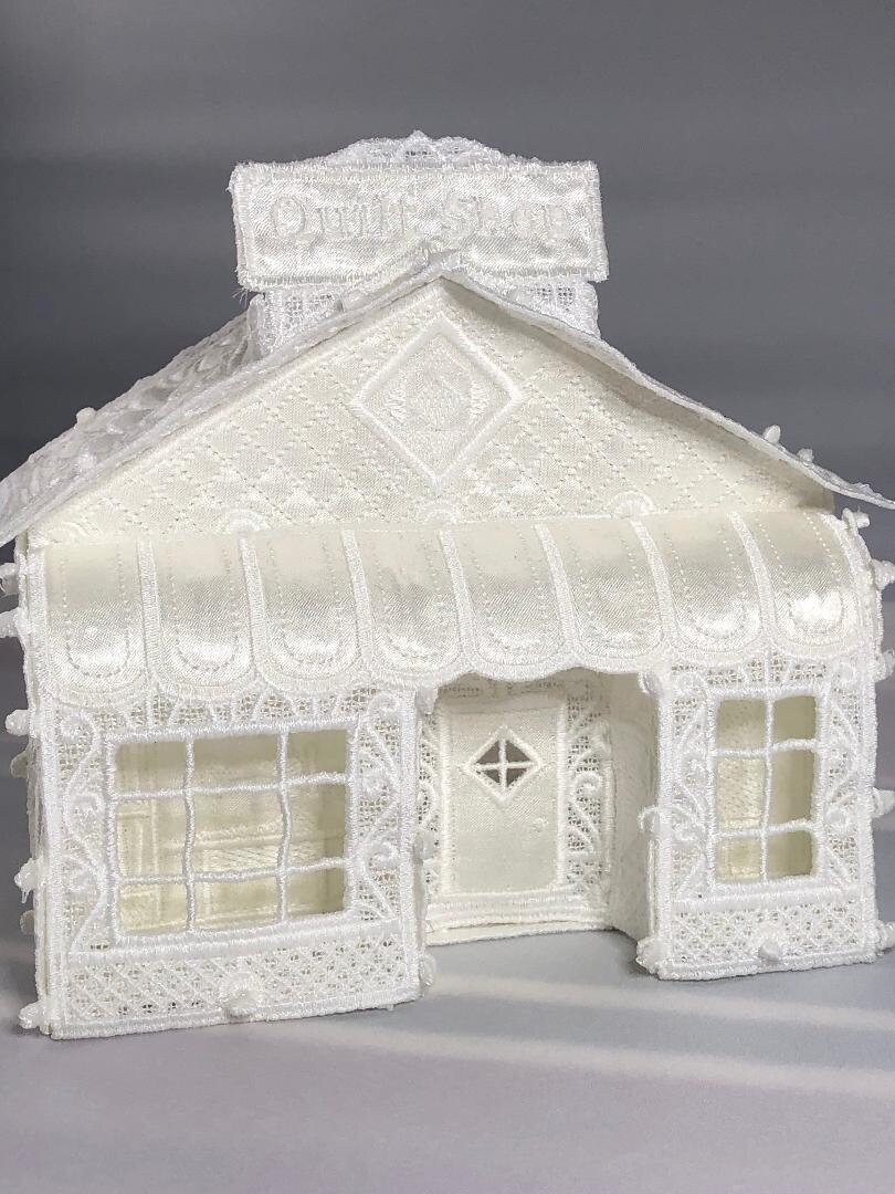 Christmas Village Quilt Shop, Free Standing Lace, FSL, Set Etsy