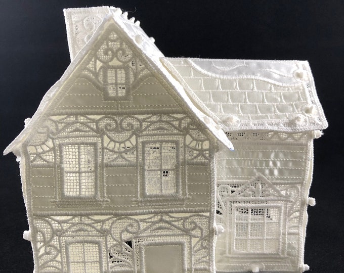 Christmas Village Quilt Shop Free Standing Lace FSL Set Etsy