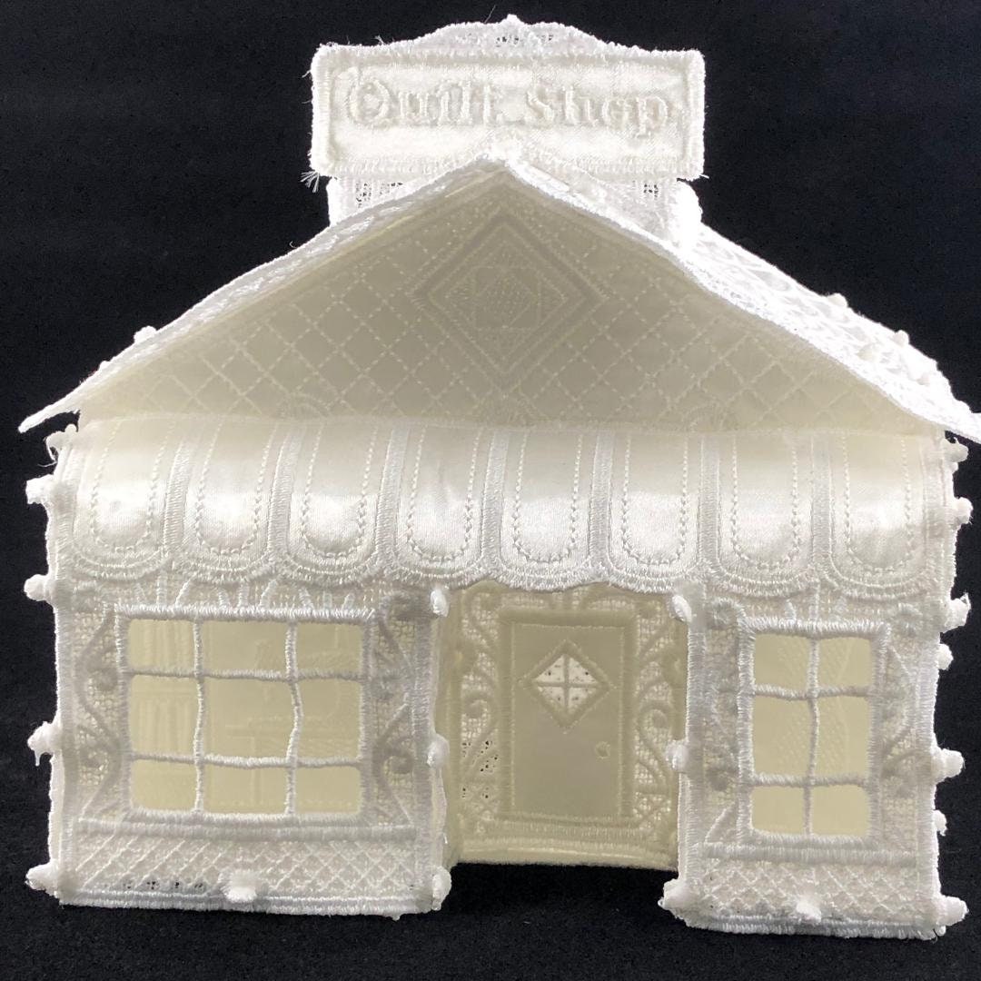 Christmas Village Quilt Shop, Free Standing Lace, FSL, Set Etsy