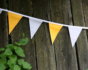 12 Cotton Flag Garland bunting. Flags garland for the holiday. Children's room garland. Cotton garland